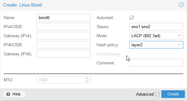 Linux Bond erstellen