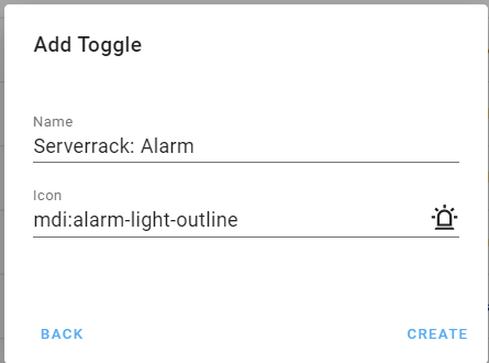 Schalter zum quittieren des optischen Alarms