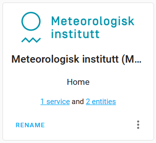 Home Assistant Integration des Meteorologisk institutt