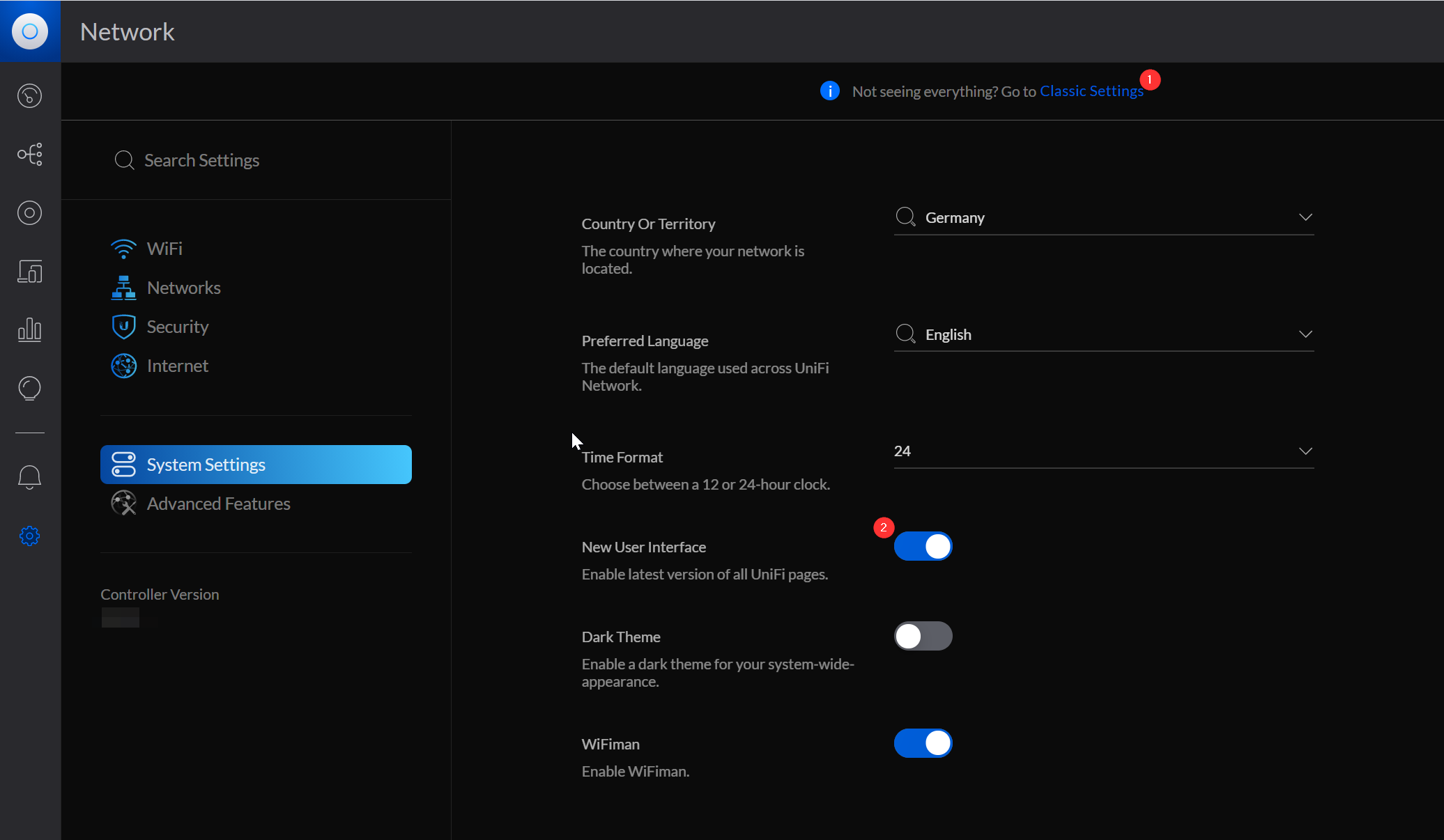In die klassische Ansicht der Netzwerkanwendung wechseln