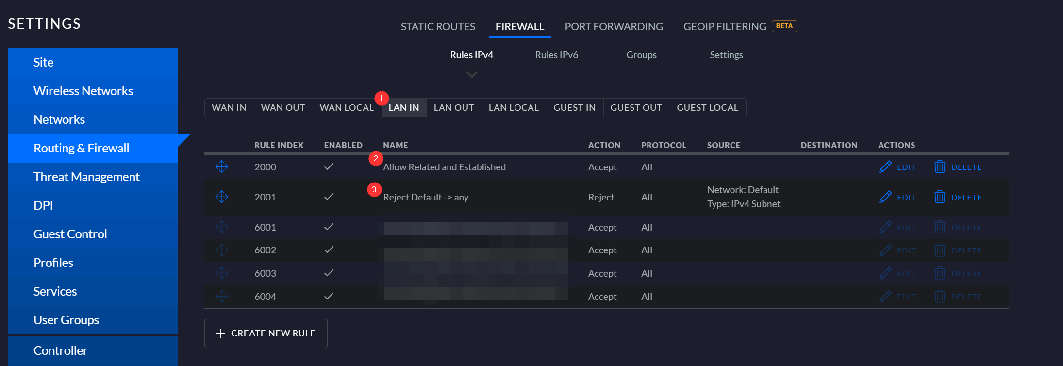 Default-Netzwerk beschränken